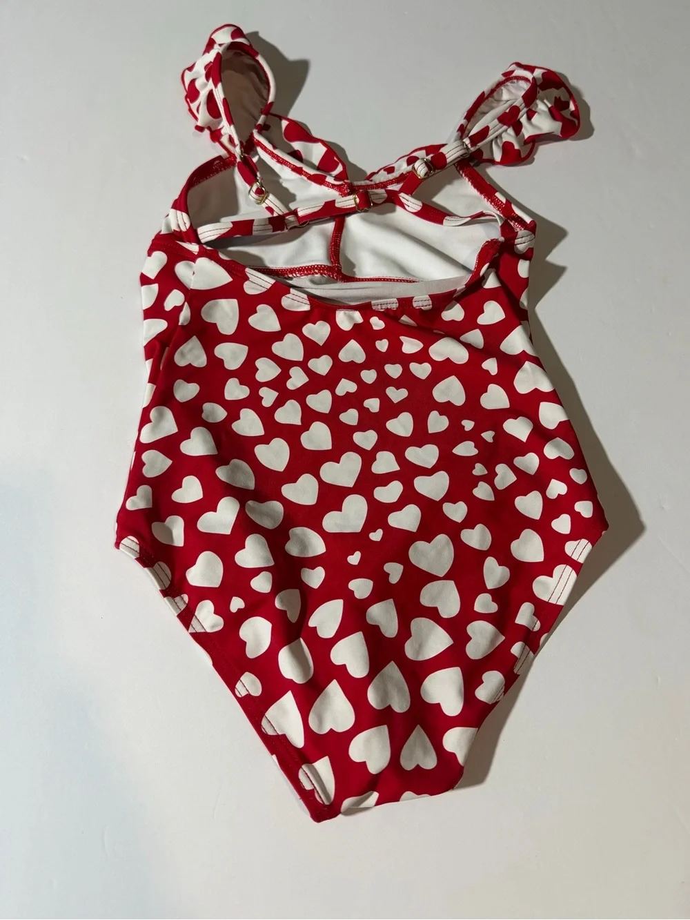 Girls Red Heart Print Dancewear leotard CS